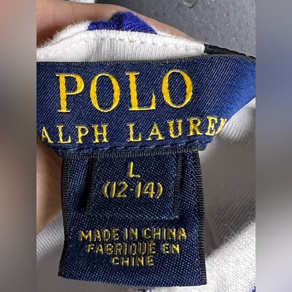 Polo by Ralph Lauren NWT Blue Label Girl’s Chevron Stripe Maxi Dress. Sz 12/14 - Picture 5 of 6